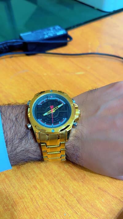 Naviaforce dual timer both analogue and digital watch