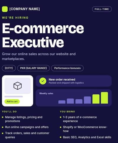 e. commerce jobs