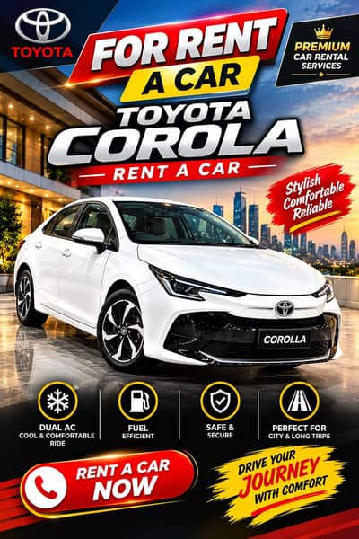 BRAND NEW TOYOTA YARIS 2026 AVAILABLE FOR RENT with Driver [RWP / ISL