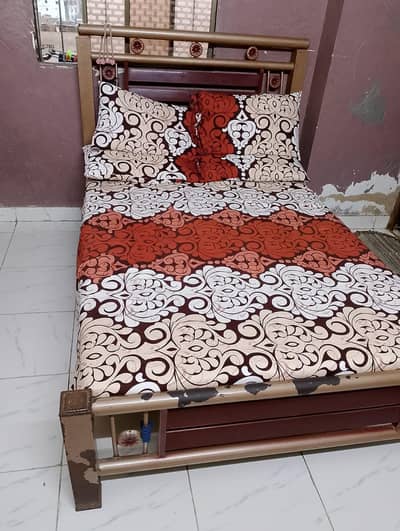 bed with mattress