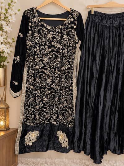 3pc vlvt dress