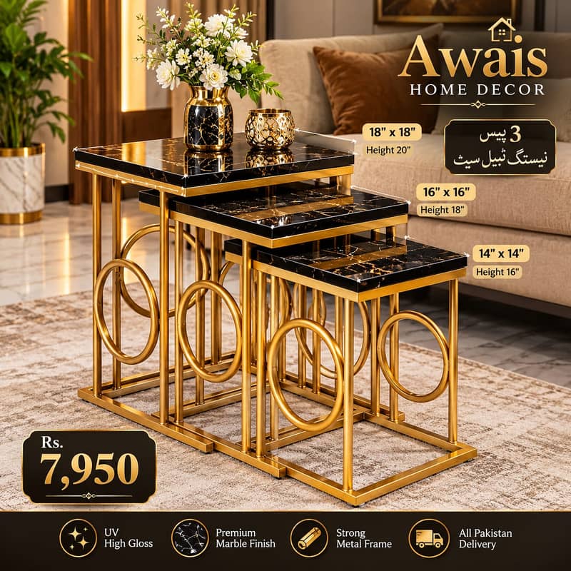 3 Piece Nesting Coffee Table| Nesting Tables|Coffee Table| Table 0