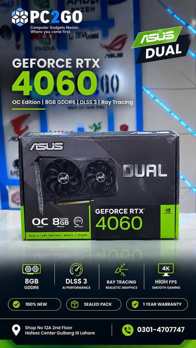 ASUS DUAL RTX 4060 8GB 100% NEW SEAL PACKED