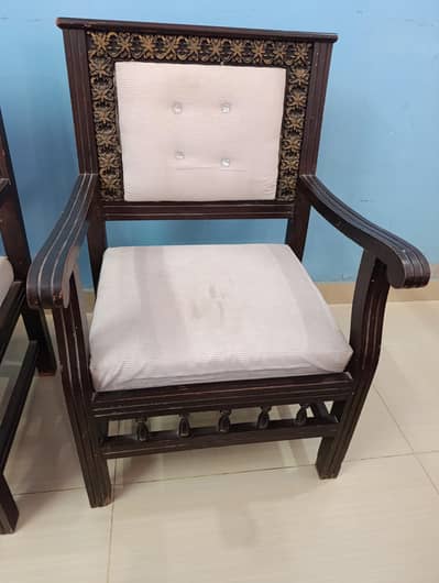 wooden chairs with table