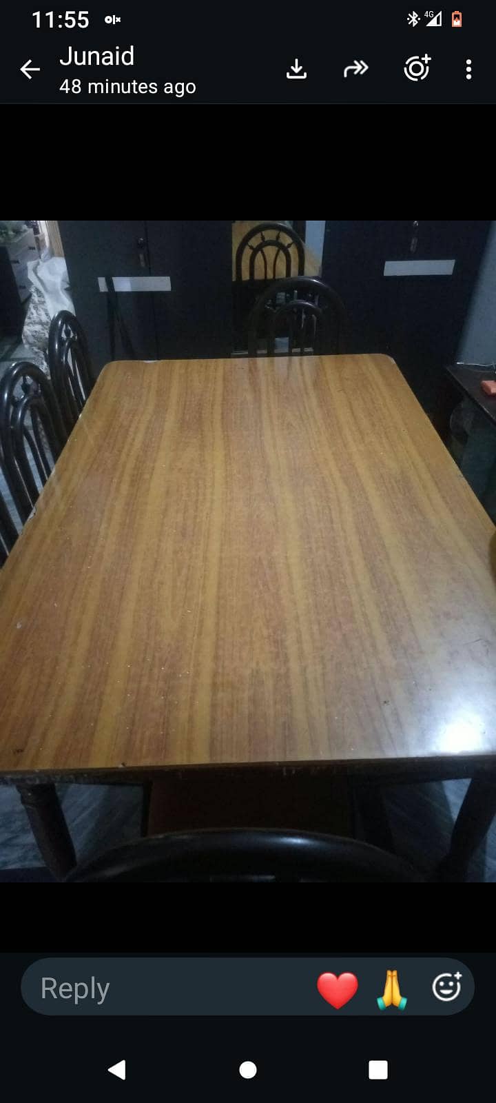 A dining table with 6 chairs 0