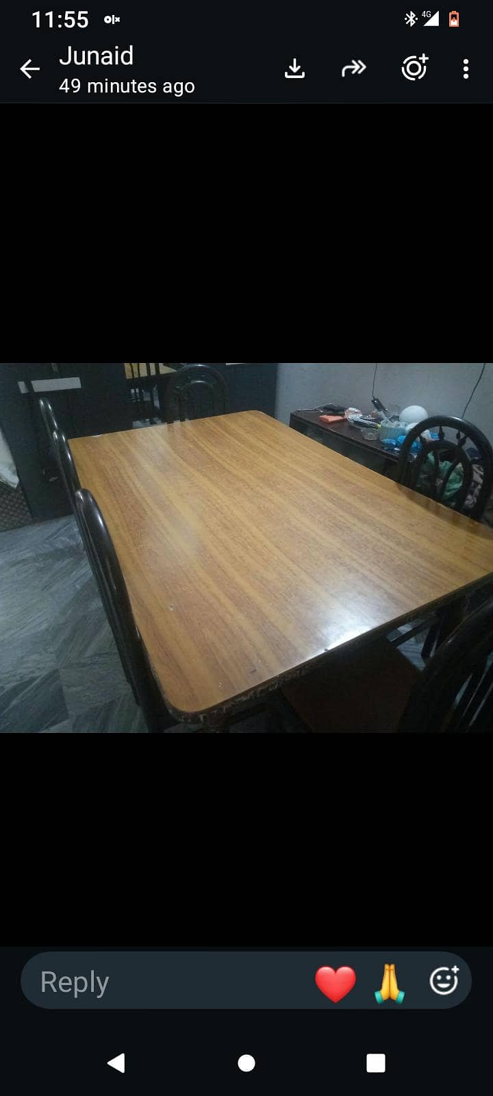 A dining table with 6 chairs 1
