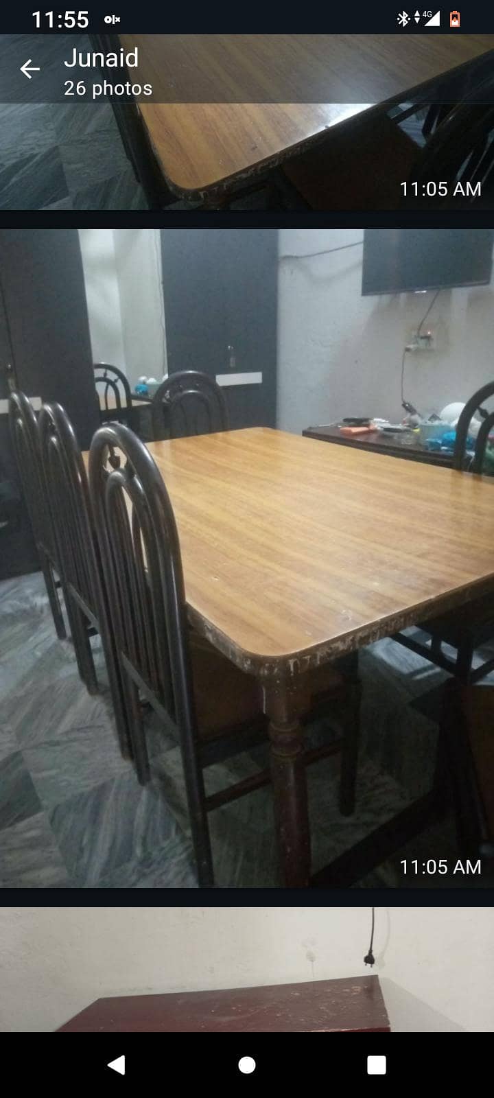 A dining table with 6 chairs 2