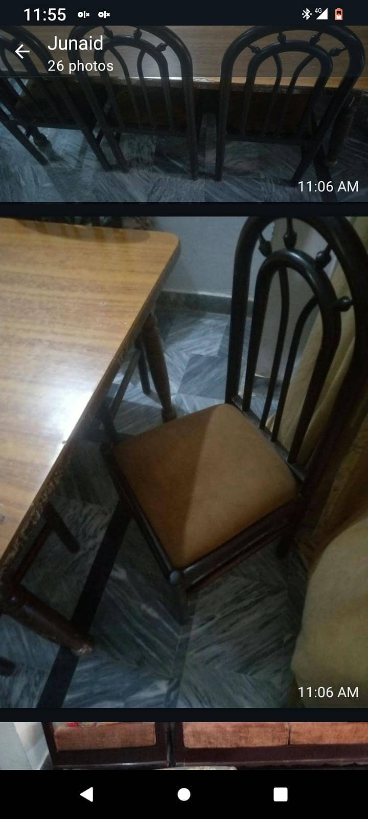 A dining table with 6 chairs 4