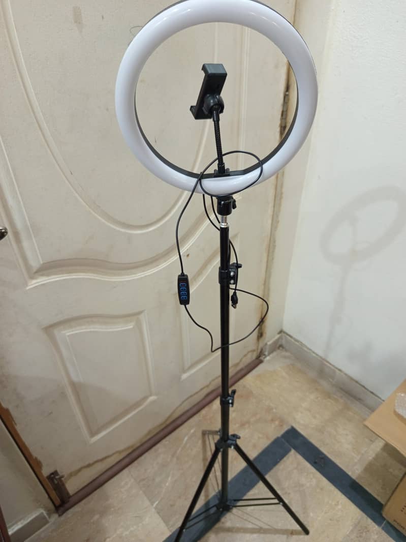 Tripod Stand with Multicolor Ring Light 0