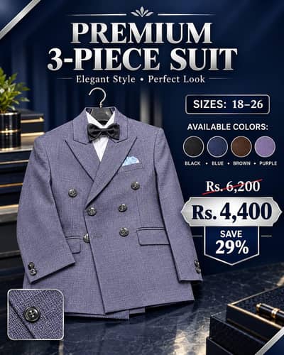3 pice suit for children | Premium Quality | All Size Available |