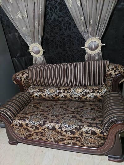 sofa set in brown color