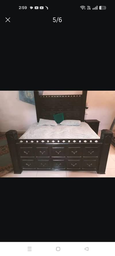 kaali Tali bed and dressing table for sale in malir cantt