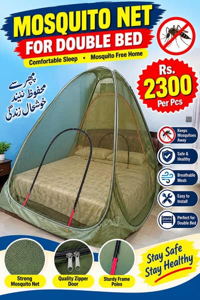 Mosquito Nets 6 X 7 Feet and Chick Parda 8 X 8 Feet