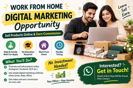 Work From Home – Online Product Selling & Commission Opportunity