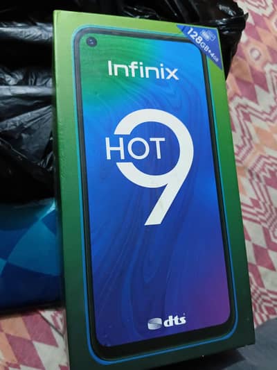 Infinix Hot 9 4 gb 128 gb pta aproved with complete box