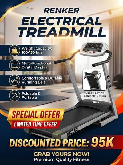 TREADMILL, RUNNING MACHINE, JOGGING MACHINE, ELECTRICAL TREADMILL