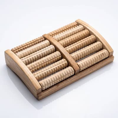 Premium Dual Wooden Foot Massager – Natural Acupressure & Reflexology