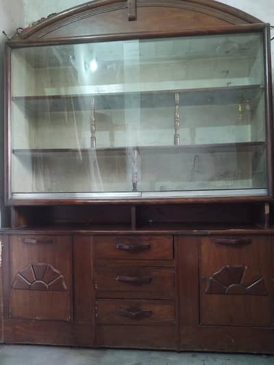 Stylish Wooden Showcase with Cabinet for Sale