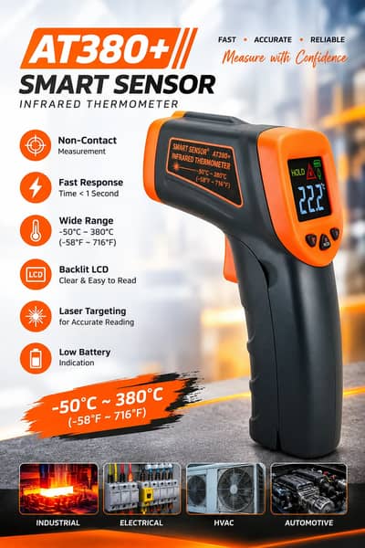 AT380+ SMART SENSOR Infrared Thermometer In Pakistan