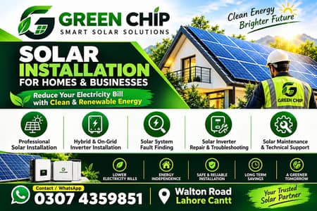 Solar Panel Installation | Green Chip Lahore