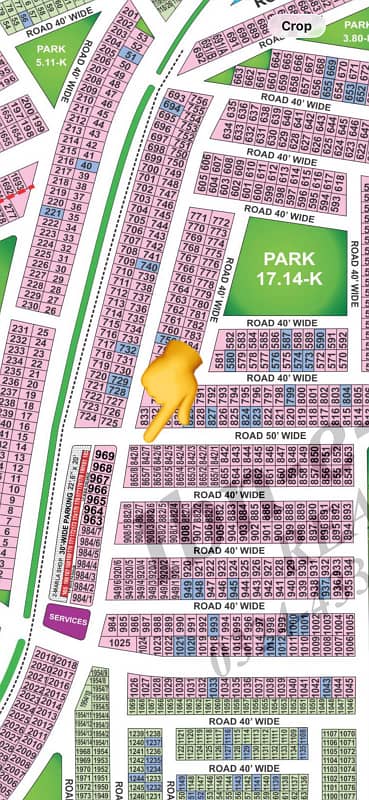 8 Marla Located On 50 Feet Wide Road Ready for Construction Hot Location Plot Available For Sale