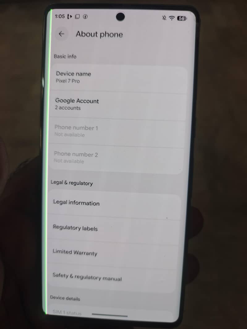 Google Pixel 7 Pro 7