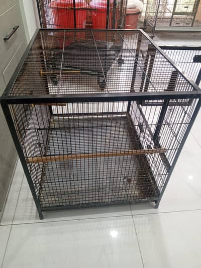 3-Portion Bird Cage for Sale – Used, Good Condition
