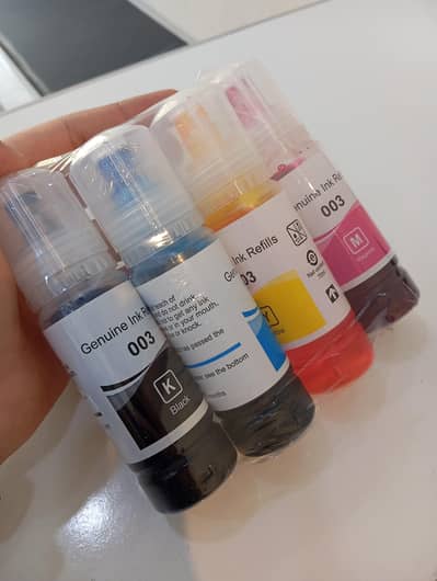 Epson 003 Ink Bottles 70ml | 4 Colors Set | Black Cyan Magenta Yellow