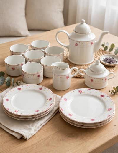 Brand New Unused 24 Pcs Queen's Luxury Tea Set - Complete Box