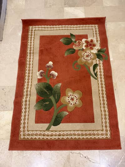 Rust coloured rug