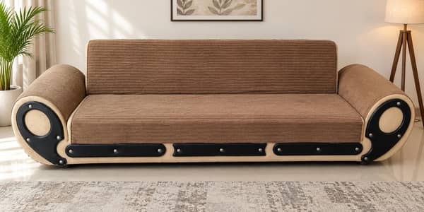 Beautiful Brown Sofa Set –Stylish & Elegant Design