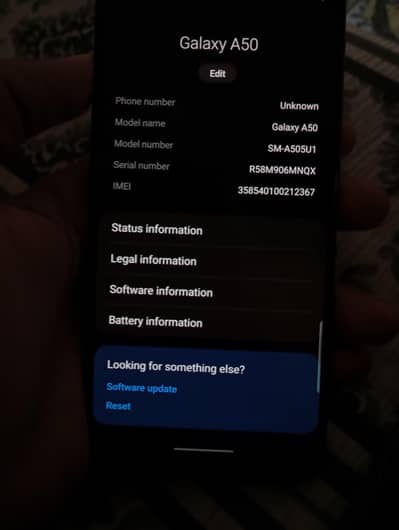 Samsung Mobile A50 4 64 pta approved dubble sim
