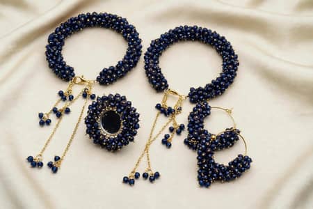 beaded gajra set