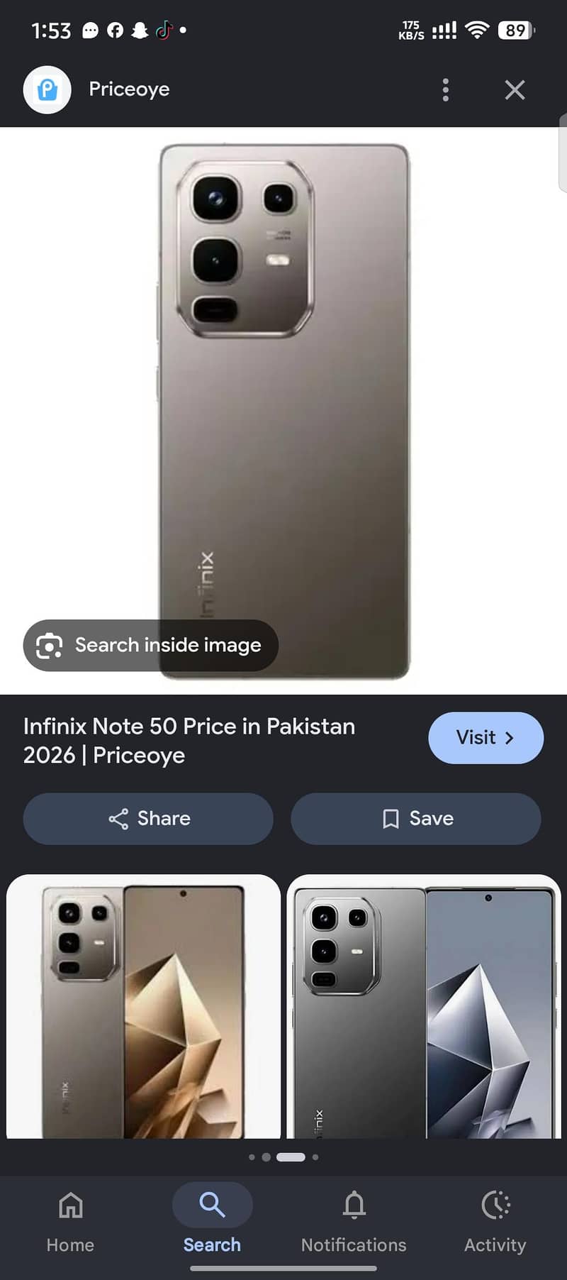 infinx note 50 0