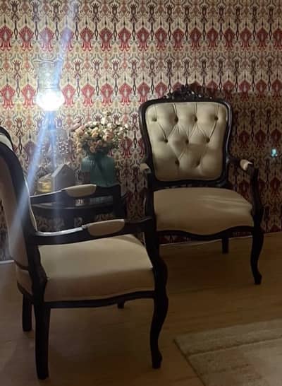Two seater victorian style chairs