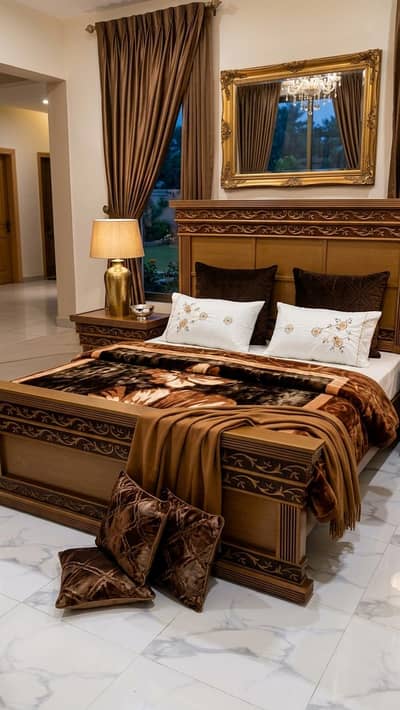 Deco paint bed with modren desion with mattress emergency sale