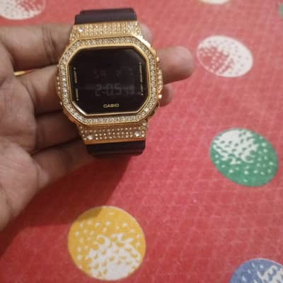 Golden G-Shock Style Watch - Stylish & Working Condition
