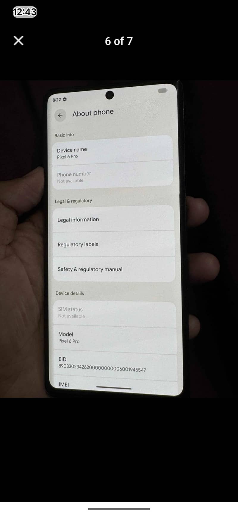 Google Pixel 6 Pro 6