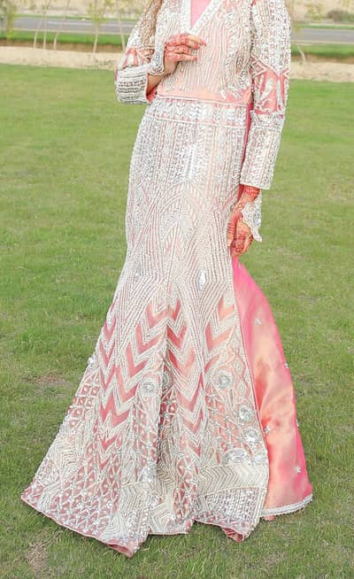 Ahmad Sultan Bridal Dress Copy – Pink Embellished Maxi