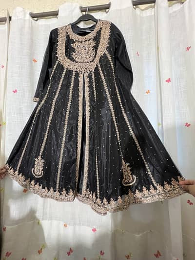 Black Maxi with  inner lehnga