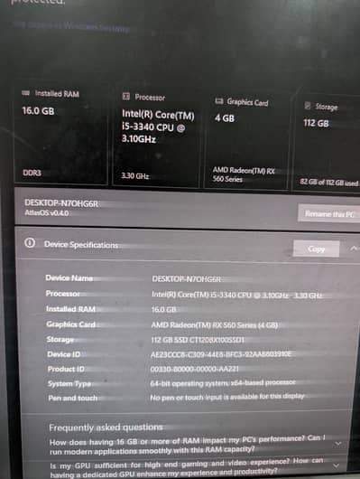 GAMING PC FOR SALE I5 3RD, 4GB GPU, 16GB RAM
