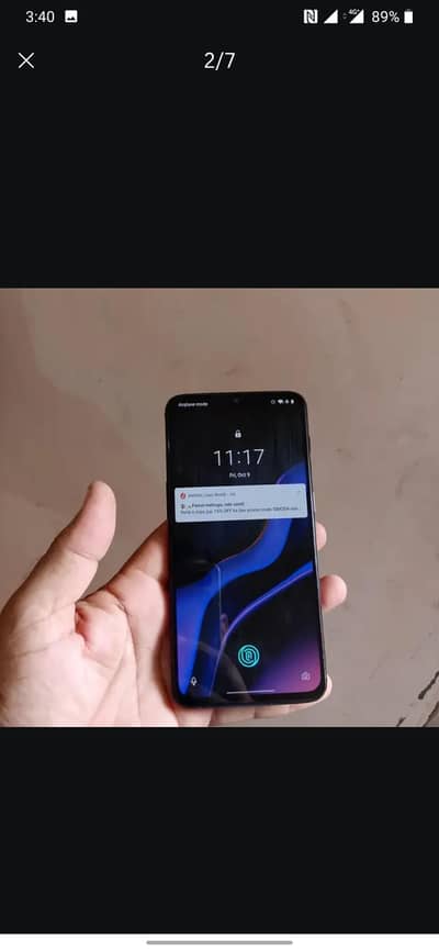 One Plus 6T dual sim touch glass minor crack no faltt 8/128