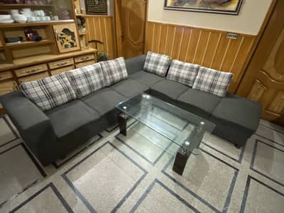 L Sofa and Table for sale