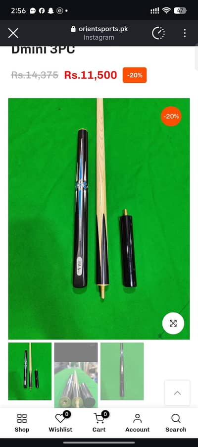 snooker cue stick.