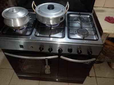 Canon 5 Burner Cooking Range with Double Door Oven & Hot Case