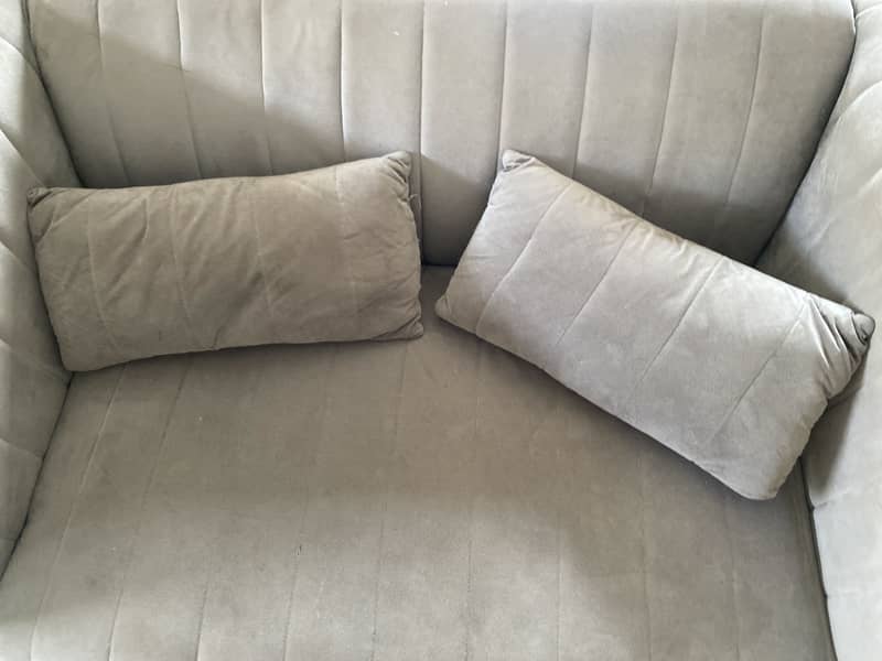 Beige colour 2 piece comfortable sofas 5