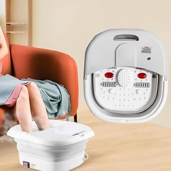 TQ SQ-806 Electric Folding Foot Bath Massager | Heated Foot Spa Tub with Thermostatic Temperature Control | Collapsible Foot Soaking Basin with Massage Function | Portable Pedicure Spa for Home Relaxation, Daily Foot Care and Comfort