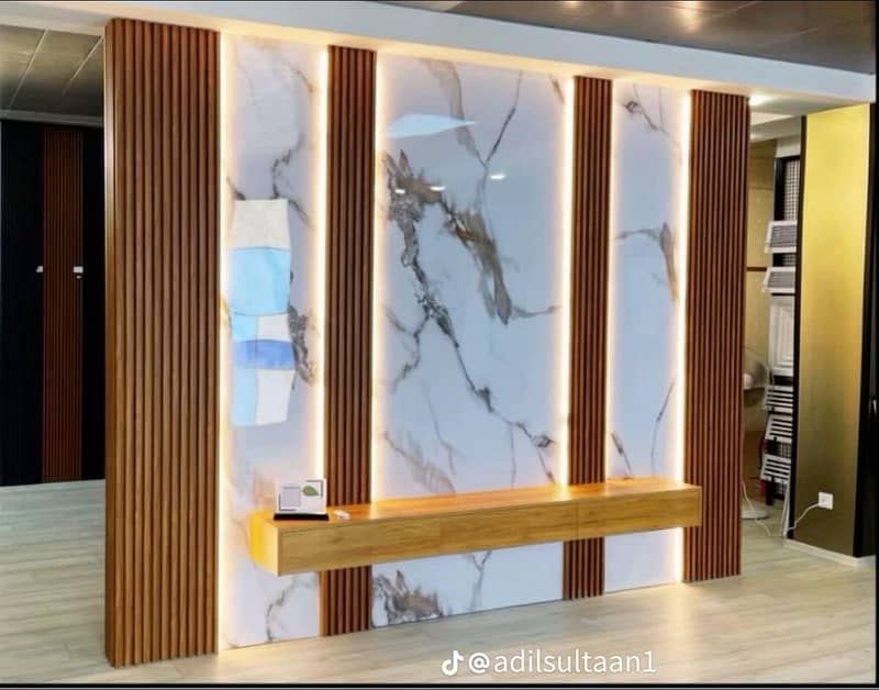 Ceiling pVC panel and wallpaper 8