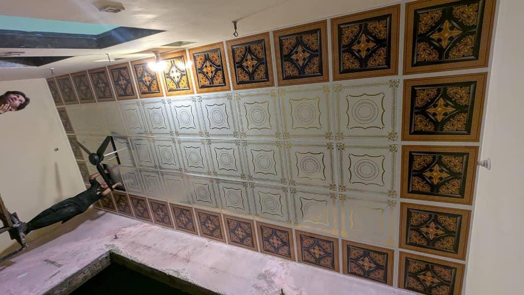 Ceiling pVC panel and wallpaper 11