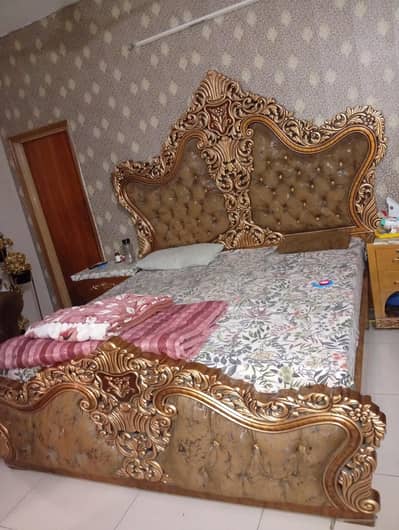 wooden bed
